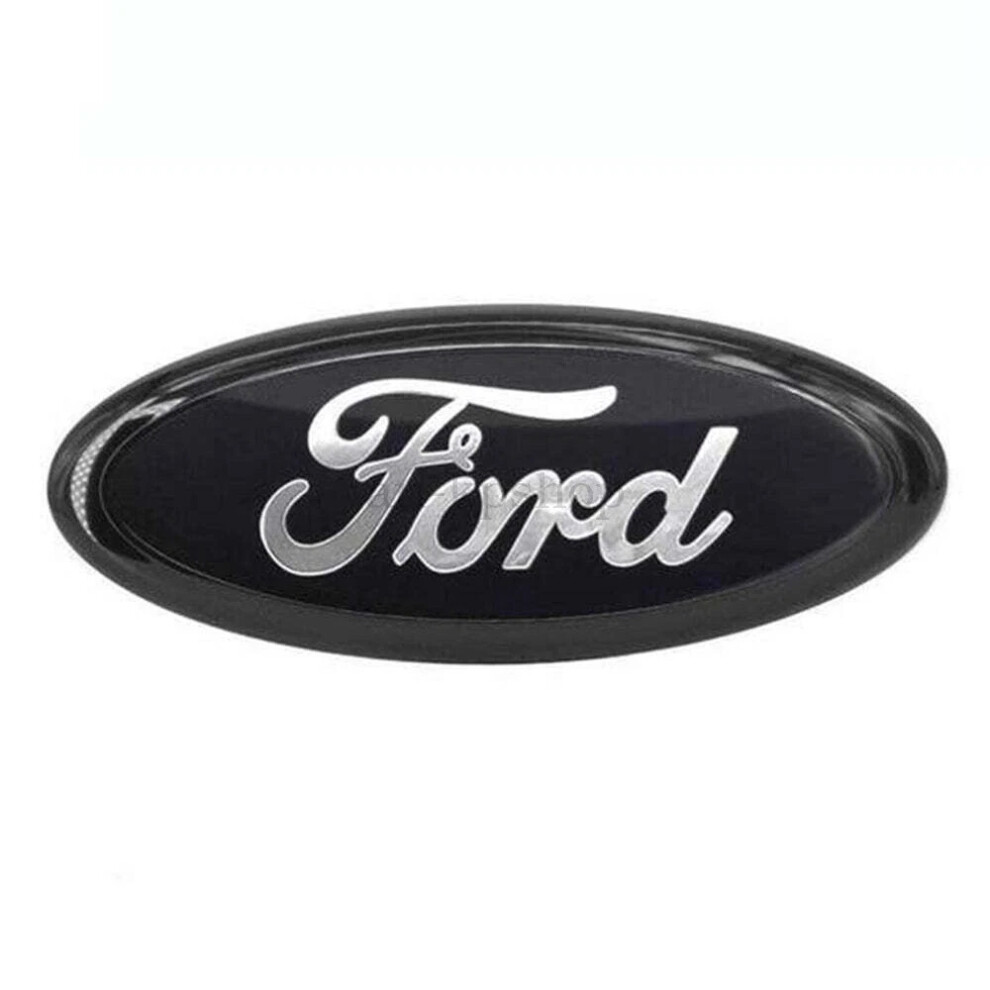 ( Letter) Uk Store - 7 Inch (17.5*7Cm) For Ford Front Grille Ford Emblem Badge Black/Silver