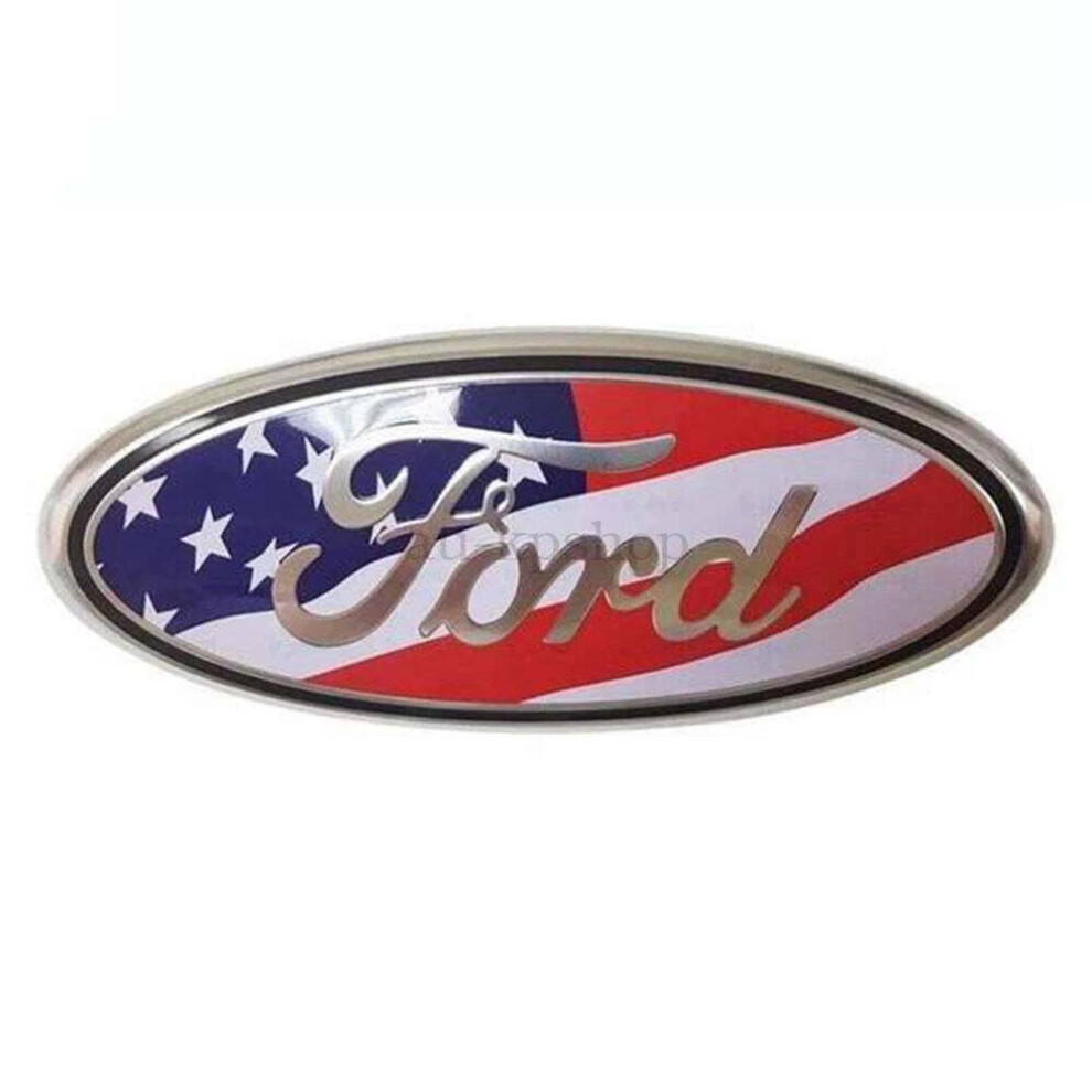 (American Colored Flag) Uk Store - 7 Inch (17.5*7Cm) For Ford Front Grille Ford Emblem Badge 4069369121227