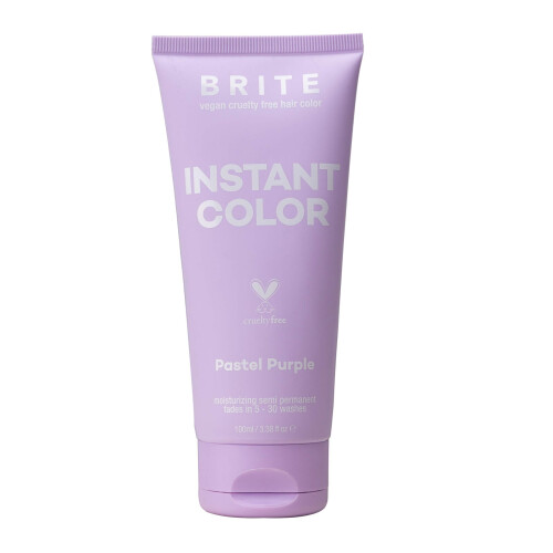 Brite Pastel Purple Semi-Permanent Hair Color - Vegan & Cruelty-Free Hydrating Hair Dye  Lasts Up to 30 Washes (100ml)