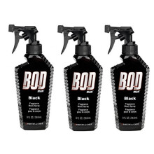 Bod Man - Bodyspray voor heren - Zwart - Verpakking van 3