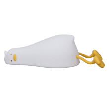 LED-Nachtlicht, niedliche liegendeentenförmige Form, weiches Silikon, sanfte Beleuchtung, USB-wiederaufladbar, Nachttischlampe