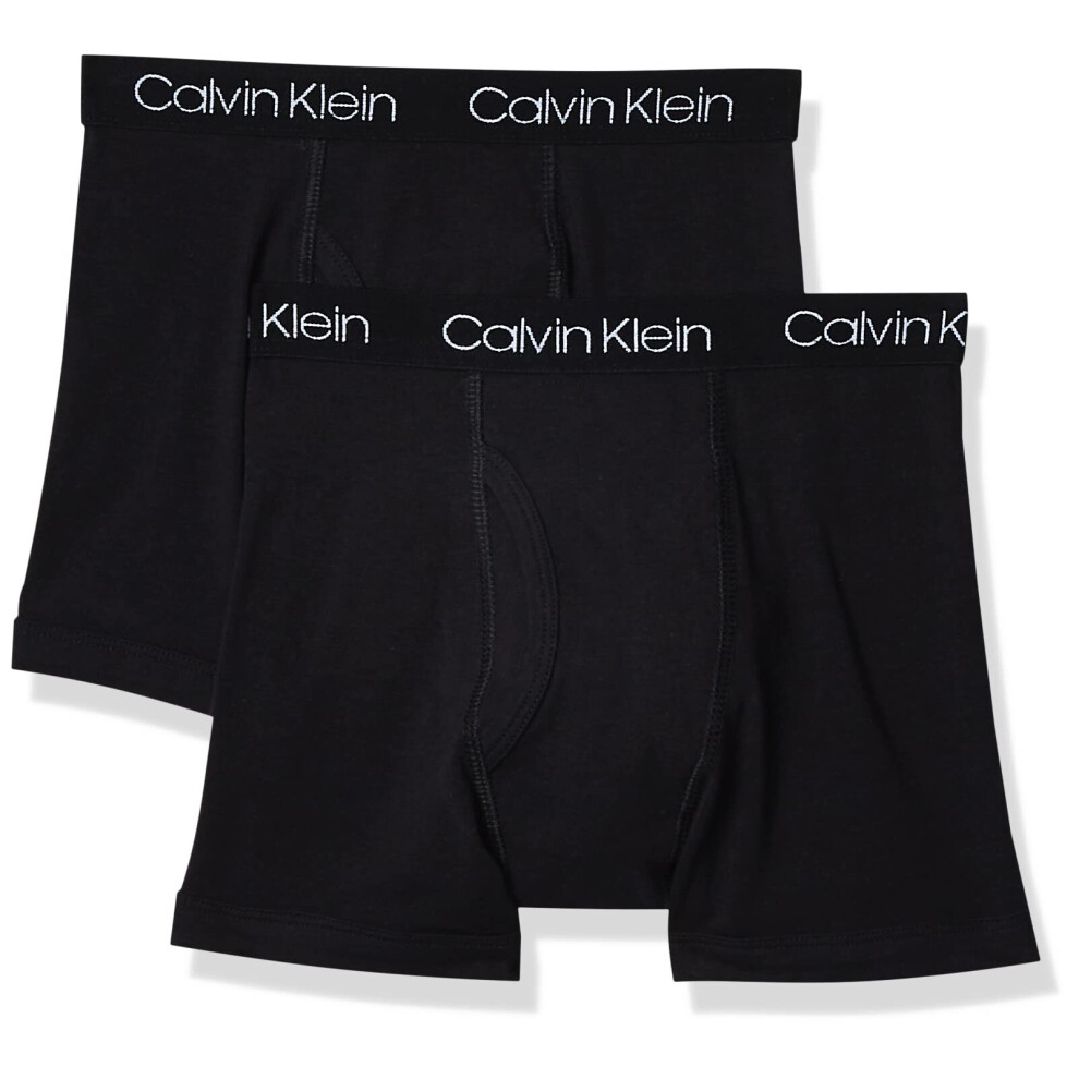 Calvin Klein Boys' Premium Cotton Comfort  Black/Heather Grey/Black  Large-image-OPC-PFMWYRH-NEW