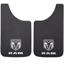 Plasticolor 000541R01 RAM Logo Easy Fit Mud Guards - 11x19 Inches - Left & Right Set, Fiberglass-Backed