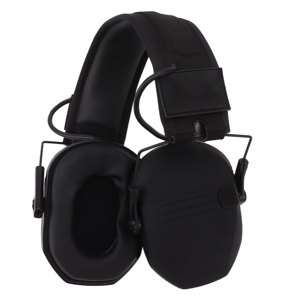 Noise Reduction Electronic Earphones, Foldable Abs, Adjustable Headband, Black 8761338554031