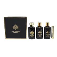 Jo Milano Game of Spades Wildcard 4-osainen lahjasetti unisex (90 ml hajuvesisuihketta + 170 ml vartalonpuhdistusainetta + 170 ml vartalovoidetta + 0,