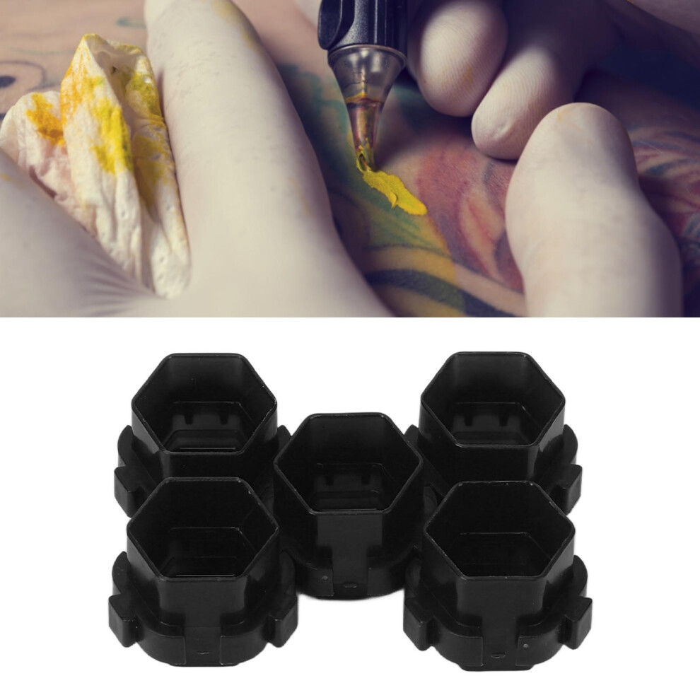 Black 200Pcs Honeycomb Microblading Ink Cups, Splicable, Pp Material