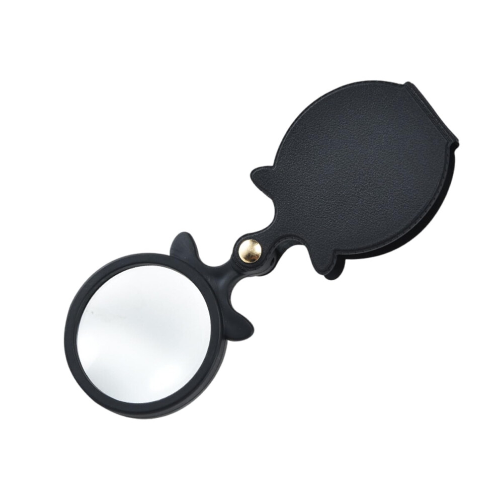 Black Multifunctional 10X Magnifier Tool Rubber Grip, Handheld Loupe For Hobbyists, Detailed Inspection