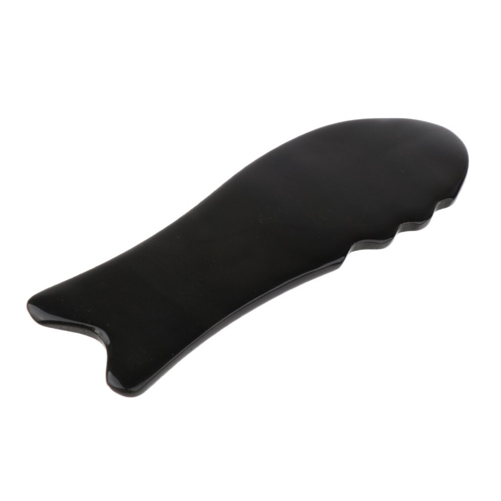 Guasha Board Buffalo Horn Gua Sha Fish Shape Facial Scraping Tool