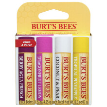 Burts Bees Tropiska läppbalsam-sortiment – totalt 17 g, återfuktande läppvård med bivax