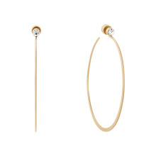 Michael Kors Whisper Creolen aus Edelstahl und Zirkonia f r Damen, Farbe: Gold (Modell: MKJ5999710)
