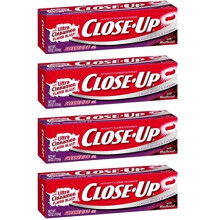 Close-Up Pasta dentífrica con flúor Gel refrescante rojo 4 oz (Pack de 4)