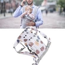 Baby Carrying Strap Infant Waist Seat Front & Back Embrace Leaf Pattern Polyester