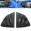 2pcs Rear Side Window Louver ABS Gloss Black Air 11