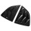2pcs Rear Side Window Louver ABS Gloss Black Air 4