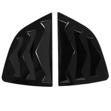 2pcs Rear Side Window Louver ABS Gloss Black Air
