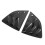 2pcs Rear Side Window Louver ABS Gloss Black Air 3