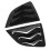 2pcs Rear Side Window Louver ABS Gloss Black Air 8