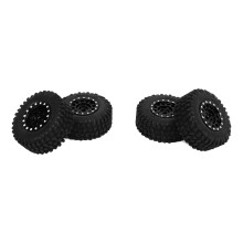 4 Stück RC-Reifenfelgen silbernes Aluminium 50x20mm SCX24
