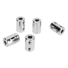 5 Stück Backenkupplung 6-6 mm Silber 22x14 mm