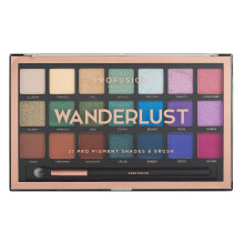 Profusion Cosmetics 21 Shade Eyeshadow Palette Collection & Brush Wanderlust