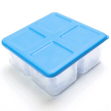 True Cubes Premium Ice Cube Storage Tray with Lid  Stackeable  EasyRelease  Polyesterne Ice Cube Mold for Freezer