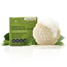 Viori schampobar med tea tree-mint eterisk olja och risvatten - sulfatfri, djurvänlig och pH-balancerad