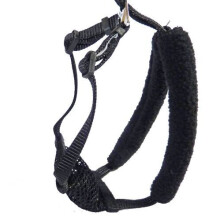 Yuppie Puppy Ham de câine din plasă, mărimea M, culoare neagră, anti-trasare pentru gât 25-41 cm