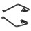 2pcs Motorcycle Engine Guard Black Iron Crash Bar 6