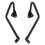 2pcs Motorcycle Engine Guard Black Iron Crash Bar 8