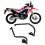 2pcs Motorcycle Engine Guard Black Iron Crash Bar 11