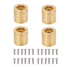 4 Stück Messing-Nabenadapter, 12 mm Innensechskant, 1/10-Crawler