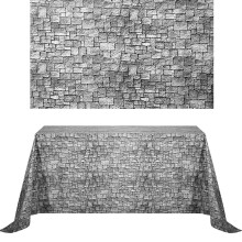 2 Sheets 4.5x9 ft Brick Stone Wall Backdrop – Removable Peel-and-Stick Wallpaper for Photos, Parties & Winter Decor