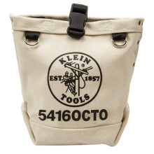 Klein Tools 5416OCTO Tool Bag  Bull-Pin and Bolt Pouch  No. 4 Canvas with Tunnel Connection  5 x 5 x 9-Inch