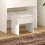 Westwood WestWood White Dressing Makeup Table Set Stool LED Mirror Hooks Adjust Shelves 6