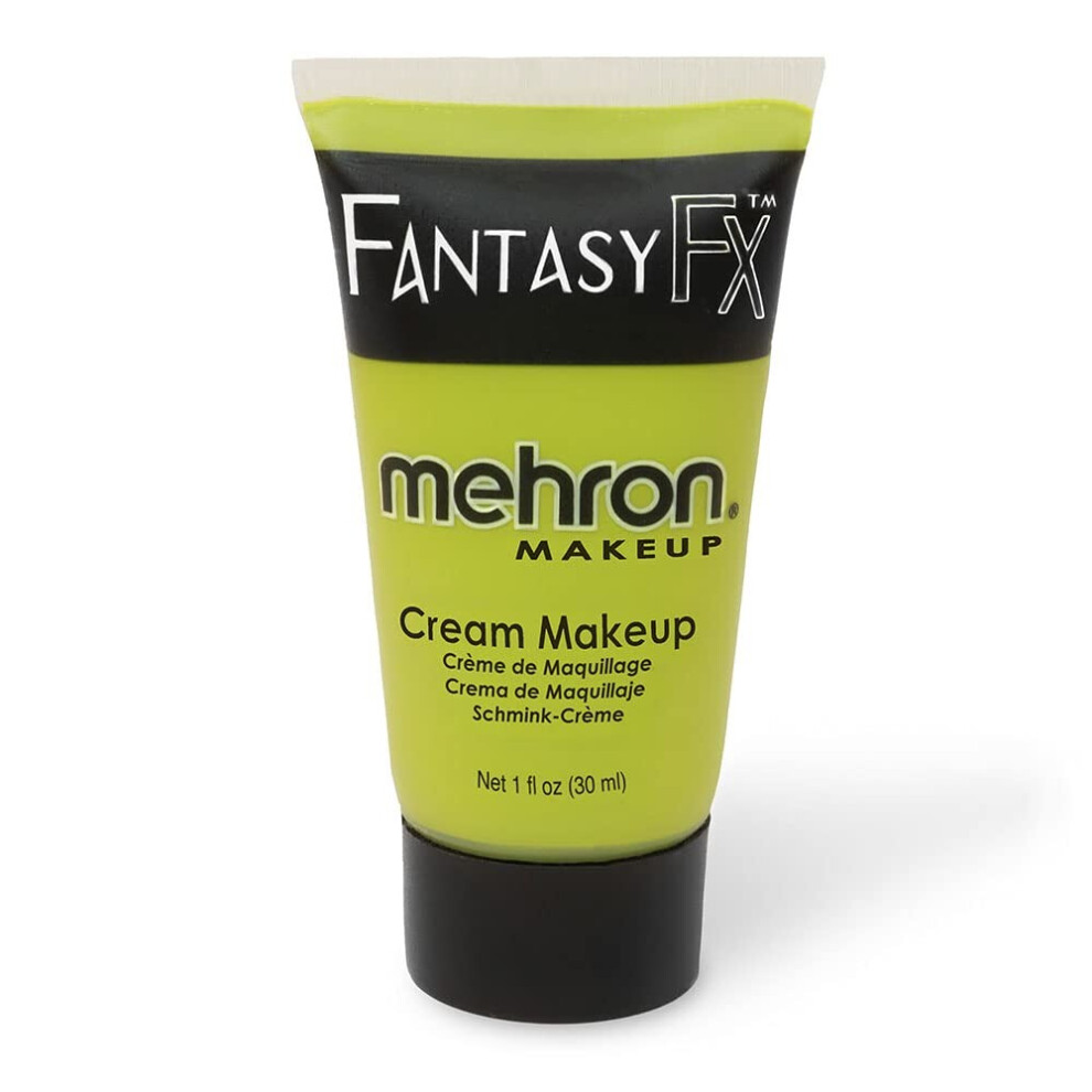 Mehron Makeup Fantasy Fx Cream Makeup A Base D'acqua Per Halloween, Pittura Per Il Viso E Il Corpo Verde Orco Per Adulti, 30 Ml (Verde Orco)-image