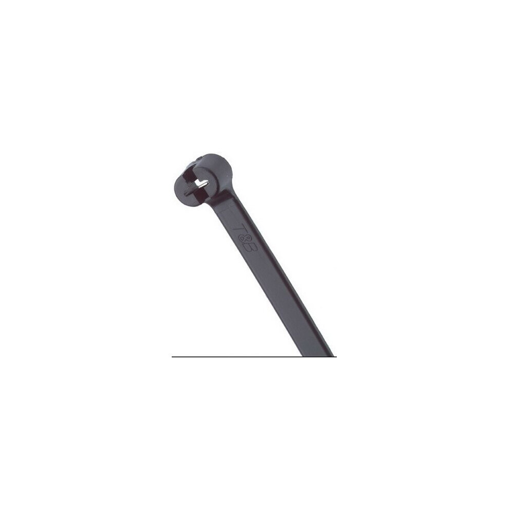 Photos - Electrical Wire & Cable Thomas & Betts TY25MX Ty-Rap UV Cable Tie With SS Lock 7"""" Lg. 50 lb Nylon Black 100/Pack 4330223479