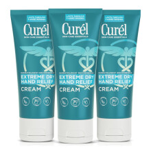 Curel Extreme Dry Hand Relief, aanbevolen door dermatologen, langdurige cr  me voor droge handen, parabenenvrije en parfumvrije handlotion, verpa