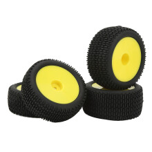 4 Stück 1/10 RC-Reifen 88 mm 35/42 mm 12 mm Hex Gelb