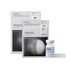 Mediheal Collagen Spicule Pore Care System 10 pcs - Serum & Gel Mask Set. 3 000 ppm Purity Spicule & Micro Collagen Included. 2-Step Pore Care System
