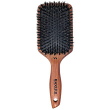 Spornette Deville Cushion Paddle Brush  Boar Bristle Hair Brush with Wooden Handle - For Straightening  Smoothing  Detangling  Styling & Brush Outs fo