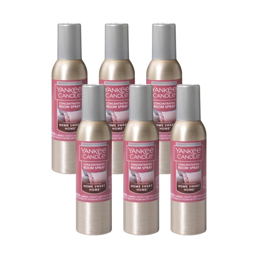 Yankee Candle Konzentrierter Lufterfrischer, Raumspray, Geruchsbeseitiger F R Das Badezimmer Zu Hause, Home Sweet Home, 1,5 Oz (6Er-Pack)-image