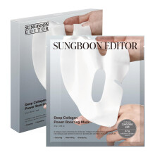 SUNGBOON EDITOR Syv  kollageeninen y  naamio 37 g x 4 kpl | Aitoa kollageenia 2 160 000 ppb | Kasvojen hydrogeelinaamiot, joissa on pienimolekyylip
