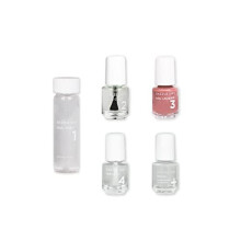 Dazzle Dry Mini Kit 4 stappen systeem - Heart's Caress, medium stoffige roos, volledige dekking (5 stuks / 5 manicure)
