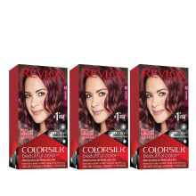 Revlon Permanente haarkleur Permanente haarverf Colorsilk met 100% grijsdekking Ammoniakvrije keratine en aminozuren 48 Burgandy 4,4 Oz (pak van 3)