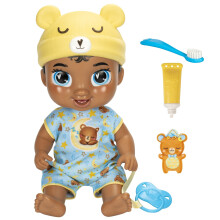 Baby Alive Lil Dreamer Snoozer Bear Sleepover-dockset med napp, tandborste och björnhanddocka – 11-tums babydocka för barn från 3 år