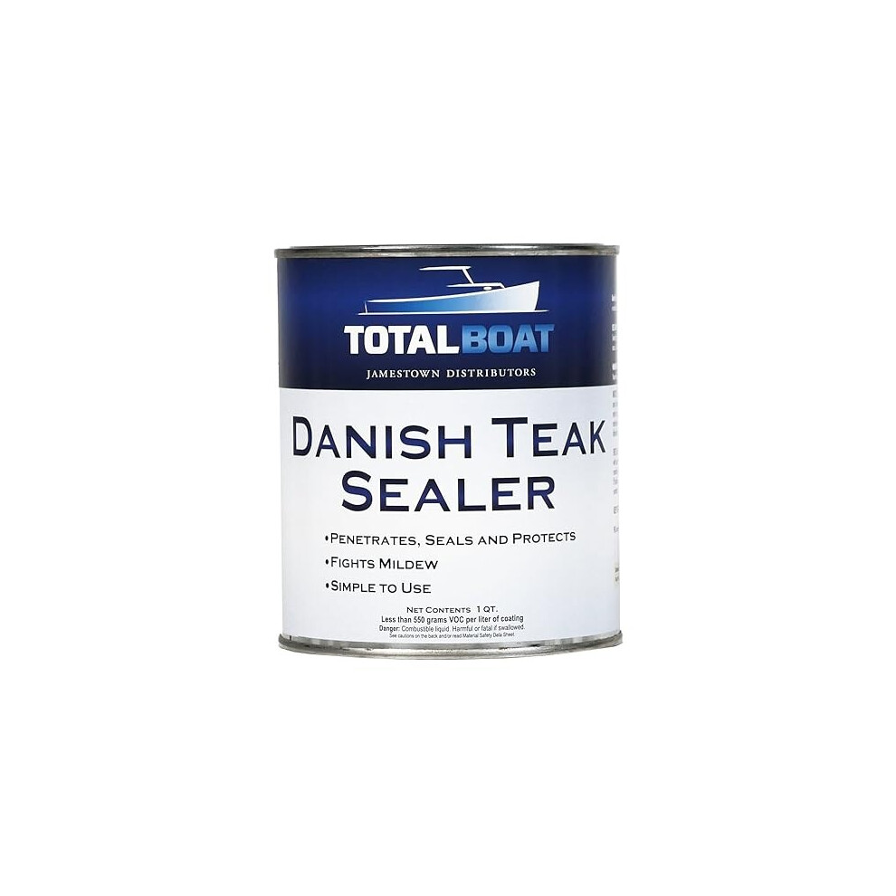 Totalboat Danish Teak Wood Sealer (Quart) Marine-Grade Oil For Boat Teak And Outdoor Furniture 811932020819