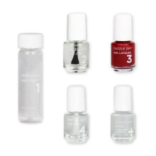 Dazzle Dry Mini Kit 4 Schritte System - Fast Track Cherry, klassisches Kirschrot mit blauen Untertönen, 5 Teile für 5 Maniküren