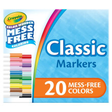 Crayola Color Marker Marker Set 20 Mess Free Broad Line Markers for Kids & Toddlers 3+
