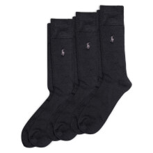 Calcetines planos supersuaves POLO RALPH LAUREN para hombre (paquete de 3 pares), color negro, talla 6-12