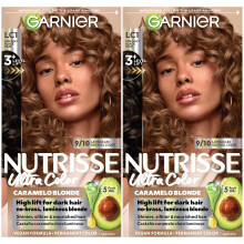 Garnier Nutrisse Ultra Color Nourishing Bold -kestov  rivoide LC1 Hi-Lift vaaleanruskea (suolattu karamelli) 2 hiusv  rin pakkaus 8 viikoksi